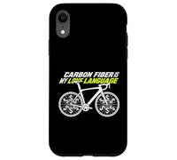 Custodia per iPhone XR La fibra di carbonio è il mio linguaggio d'amore per ciclisti da strada Pro