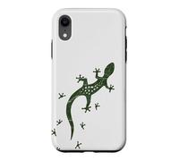 Custodia per iPhone XR La lucertola retrò segue le tracce della salamandra geco