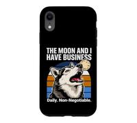 Custodia per iPhone XR La luna e io abbiamo un Husky quotidiano