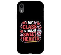Custodia per iPhone XR La mia classe è piena di dolci cuori insegnante Valentine Classroom