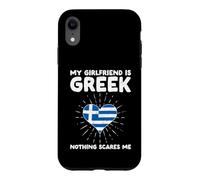 Custodia per iPhone XR La mia ragazza è greca Niente mi spaventa - Grecia Cuore