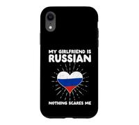 Custodia per iPhone XR La mia ragazza è russa nulla mi spaventa - Russia Heart