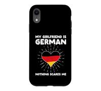 Custodia per iPhone XR La mia ragazza è tedesca nulla mi spaventa - Germania Cuore