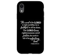 Custodia per iPhone XR La Parola del Signore è giusta e vera Salmo 33:4 Scrittura