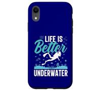 Custodia per iPhone XR La vita è migliore sott'acqua Immersioni subacquee Amante dell'oceano