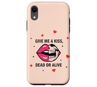 Custodia per iPhone XR Labbra Bacio Scuro Umorismo Amore Ragazza Gotico