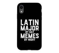 Custodia per iPhone XR Latino Maggiore Di Giorno Meme Di Notte Studente Studi Classici