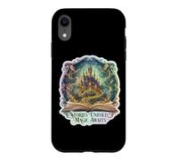 Custodia per iPhone XR Le storie si svolgono Magic Awaits Book Lover Biblioteca Bookworm Fan