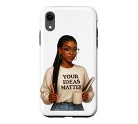 Custodia per iPhone XR Le tue idee contano ispirazione positiva ti e ti amo.