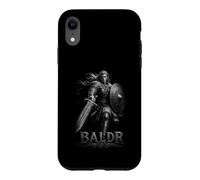 Custodia per iPhone XR Leggenda della spada a scudo del guerriero vichingo di Baldr