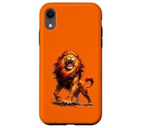 Custodia per iPhone XR Leone ruggente Forza Potenza Alpha Leader Animale Selvaggio