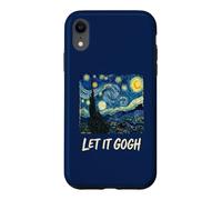 Custodia per iPhone XR Let It Gogh Swirling Sky Night Art Amante Divertente gioco di parole Tee 1
