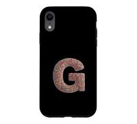 Custodia per iPhone XR Letter G Candy Rainbow Sprinkles Monogram Men, Women, Kids