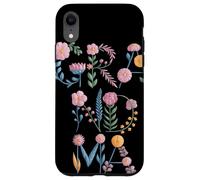 Custodia per iPhone XR Lettere Floreali Pastello GRANDMA Tipografia Botanica Nonna