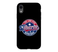 Custodia per iPhone XR Liberia The Lone Star Never Fades Distressed Flag Patriottica