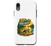 Custodia per iPhone XR Life Is Better At The Lake Sunset Canoe Nature Vibes Graphic