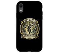 Custodia per iPhone XR Lineman Brotherhood - Distintivo con scritta "Keep the Lights On"