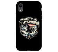 Custodia per iPhone XR L'inverno è il mio parco giochi motoslitta americano neve slitta USA