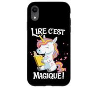 Custodia per iPhone XR Lire C Est Magique Licorne Lecture Enfants Francais