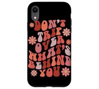 Custodia per iPhone XR Look Ahead Not Behind You Retro Groovy Citazione