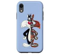 Custodia per iPhone XR Looney Tunes Slyvester Half Skeleton