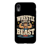 Custodia per iPhone XR Lotta come una bestia Umorismo divertente Wrestling