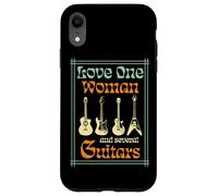 Custodia per iPhone XR Love One Woman E Diverse Chitarre Chitarrista Bassista