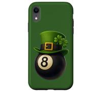 Custodia per iPhone XR Lucky Eight 8 Ball Shirt with Shamrock and Four Leaf Clover