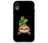 Custodia per iPhone XR Lumaca tartaruga bradipo equitazione pigro vita gara per una corsa maratona