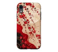 Custodia per iPhone XR Luna Dietro I Fiori Di Ciliegio Cascata