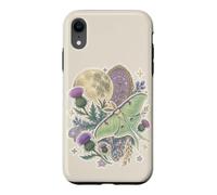 Custodia per iPhone XR Luna Moth Moon Botanical Celestial Cottagecore