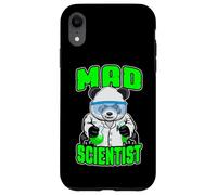 Custodia per iPhone XR Mad Scientist Panda Bear, divertente animale, fanatico della scienza STEM