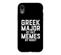 Custodia per iPhone XR Maggiore greco di giorno Memes Night Studente di studi classici