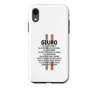 Custodia per iPhone XR Maglia Celebrativa, Formula Giuramento Repubblica Italiana