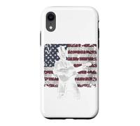 Custodia per iPhone XR Maglietta Con Chitarra Abraham Lincoln Abe Lincoln Suona La