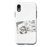 Custodia per iPhone XR Maglietta Con Chitarra Abraham Lincoln Abe Lincoln Suona La