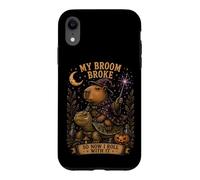 Custodia per iPhone XR Mago Capibara La mia scopa si è rotta Divertente gioco di