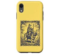 Custodia per iPhone XR Mago Cavalcando Bulldog Francese Fantasy Art