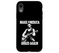 Custodia per iPhone XR Make America Shred Again Presidente Lincoln Suonando la Chitarra