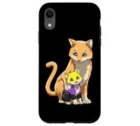 Custodia per iPhone XR Mamma Gatta Queer Non Binaria Che Protegge Il Suo Piccolo