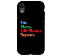 Custodia per iPhone XR Mangia Dormi Modifica foto Ripeti per gli editor di foto e marketing