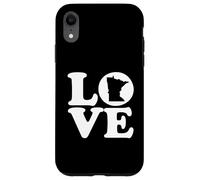 Custodia per iPhone XR Mappa del Minnesota Love Graphic
