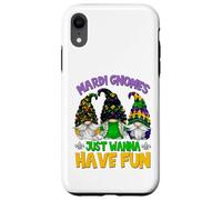 Custodia per iPhone XR Mardi Gras Gnomes Wanna Have Fun For Women And Girls Trip