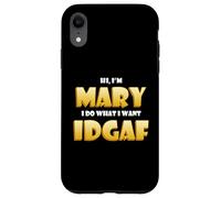 Custodia per iPhone XR Mary Joke IDGAF Meme Funny Halloween Costume For Mary