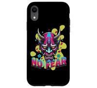 Custodia per iPhone XR Maschera giapponese Oni Cyberpunk Demone Samurai Streetwear Art