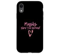 Custodia per iPhone XR Masks Slow The Spread Cute Pink Heart Face Mask For Girls