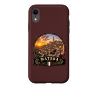 Custodia per iPhone XR Matera Italia Tramonto Vecchio e Città Mediterraneo Design
