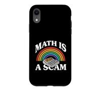 Custodia per iPhone XR Math Is A Scam Retro Rainbow Exploding Calculator Sarcasm