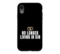 Custodia per iPhone XR Matrimonio divertente coppia di nozze non vive più nel peccato