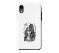 Custodia per iPhone XR Medieval Maiden Horse Gothic Fantasy Sword Moon Design